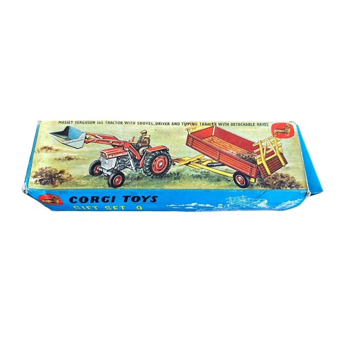 37 - Corgi Tractor and trailer Gift Set No. GS9, generally good plus in good pictorial box (no inner plin... 