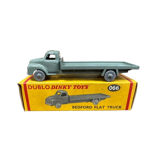 103 - Dinky Dublo. Bedford Flat Truck grey No. 066, excellent in excellent box. Contents unchecked for com... 