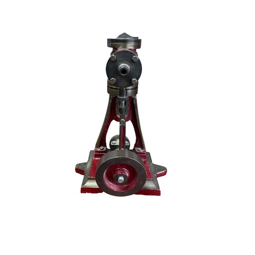 332 - Vertical steam engine on base, non-working for spares, possibly made by Stuart Turner, approx. size ... 