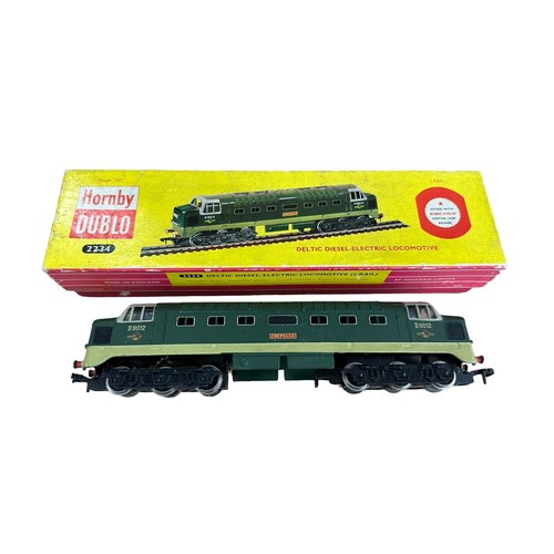 300 - Hornby Dublo. 2-rail BR green D9012 Crepello Deltic locomotive No. 2234, generally excellent in good... 