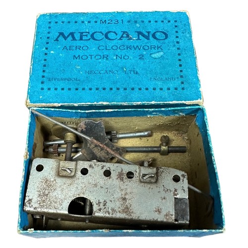 224 - Meccano. Aero Clockwork motors M230 No. 1 (3) and M231 No. 2 (3), generally excellent to good in goo... 