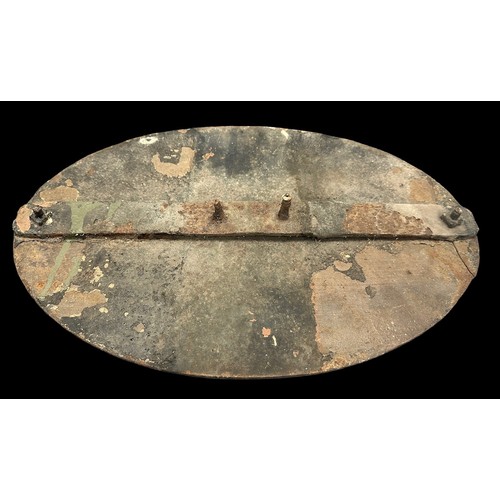 259 - L&NWR Company bridge plate No. 40 and lamp, good (surface corrosion). Contents unchecked for complet... 