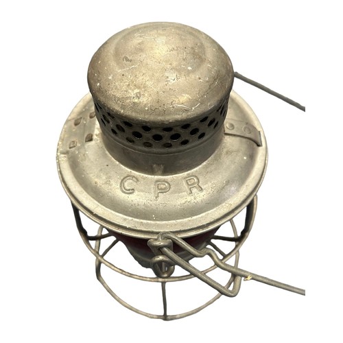 264 - Canadian Pacific Railroad red warning lamp, generally excellent to good plus. Contents unchecked for... 