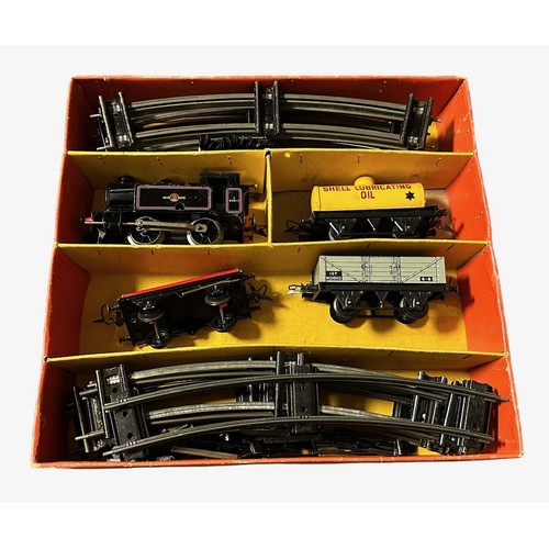 349 - Hornby Tank Goods clockwork set No. 45, generally excellent  to good plus in good box (some wear to ... 