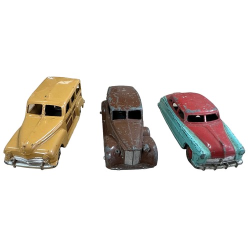 78 - Dinky. Unboxed American car collection, generally good plus to good, with Plymouth Station Wagon tan... 