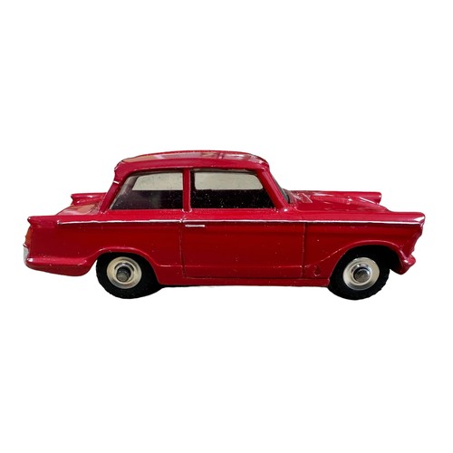 115 - Dinky Triumph Herald red with silver lining, without interior No. 189, special issue for Standard-Tr... 