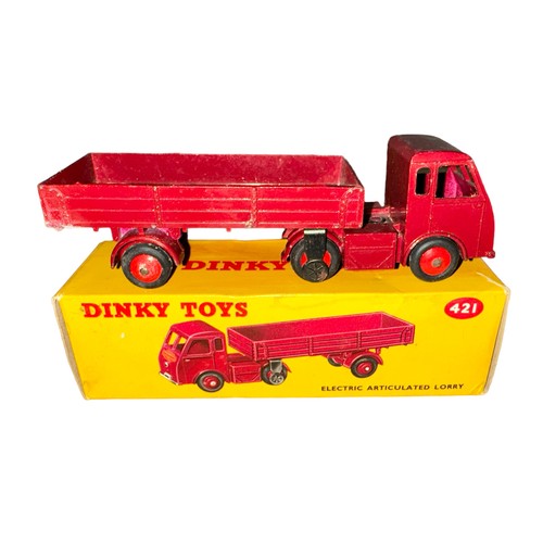 125 - Dinky Electric Articulated Lorry No. 421, generally excellent in good plus box (marking to one side)... 