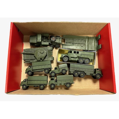 76 - Dinky military unboxed collection, generally excellent to good, with Medium Artillery Tractor includ... 