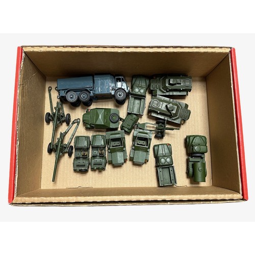 76 - Dinky military unboxed collection, generally excellent to good, with Medium Artillery Tractor includ... 