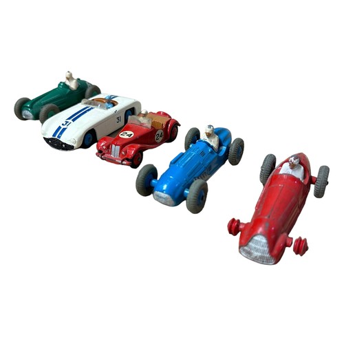 60 - Dinky unboxed racing car collection, generally excellent to good plus, with MG Midget red No. 108, C... 