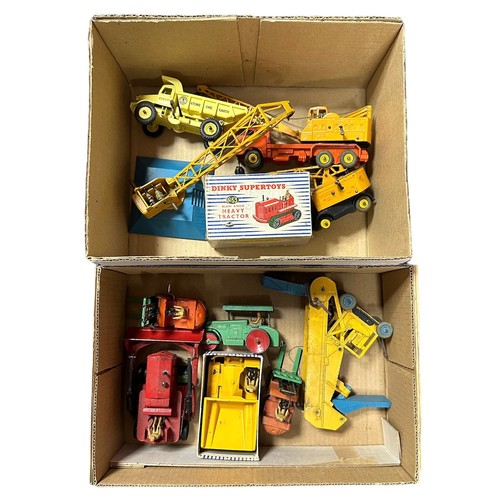 73 - Dinky unboxed Construction collection, generally excellent to good, with Heavy Duty Tractor (without... 