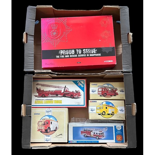 25 - Corgi Classics Fire collection, generally excellent in good plus boxes, with AEC Pump Escape No. 973... 