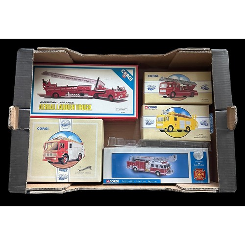 25 - Corgi Classics Fire collection, generally excellent in good plus boxes, with AEC Pump Escape No. 973... 