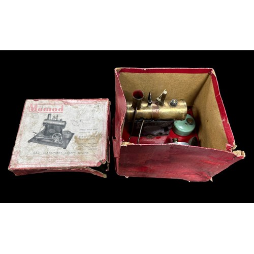 329 - Mamod Stationery Steam Engine (red base example) No. SE2, generally good plus to good in good fair r... 