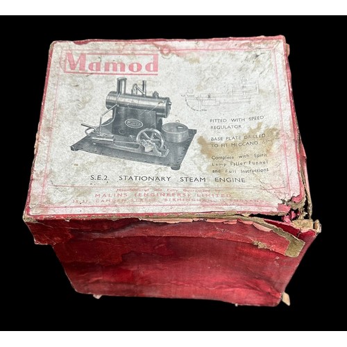 329 - Mamod Stationery Steam Engine (red base example) No. SE2, generally good plus to good in good fair r... 