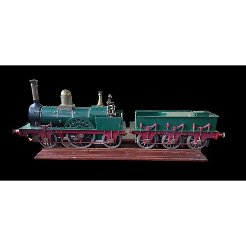 311 - 3½ gauge live steam LBSC green Jenny Lind 2-2-2 locomotive and tender, generally excellent, built an... 