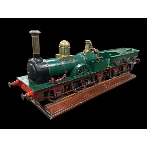 311 - 3½ gauge live steam LBSC green Jenny Lind 2-2-2 locomotive and tender, generally excellent, built an... 