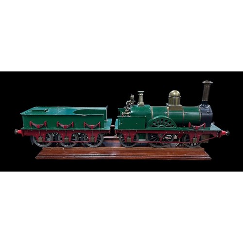 311 - 3½ gauge live steam LBSC green Jenny Lind 2-2-2 locomotive and tender, generally excellent, built an... 