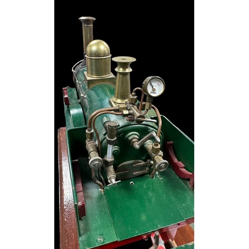 311 - 3½ gauge live steam LBSC green Jenny Lind 2-2-2 locomotive and tender, generally excellent, built an... 