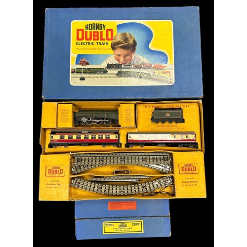 298 - Hornby Dublo. 3-rail Passenger Train Set No. EDP15, generally excellent to good plus in good box, wi... 