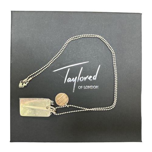 91 - Roger Taylor - Taylored of London sterling silver dog tag set. Hand-made hallmarked sterling silver ... 