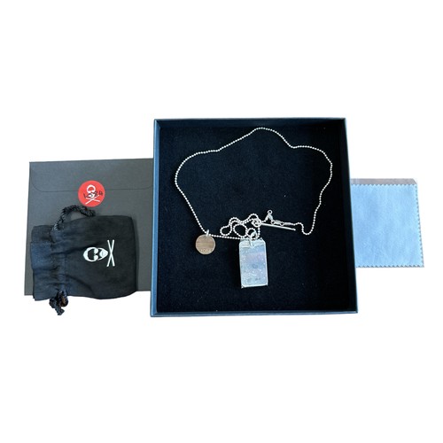 91 - Roger Taylor - Taylored of London sterling silver dog tag set. Hand-made hallmarked sterling silver ... 