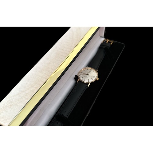 123 - A Tissot Visodate Seastar Seven automatic 14ct gold watch, gold coloured batons to dial with date ap... 