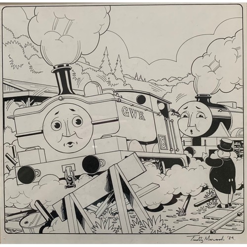 396 - Timothy Marwood (British, 1954-2008) – Thomas the Tank Engine & Friends pen and ink original artwork... 