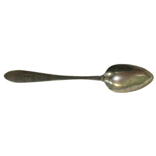 138 - Silver Irish provincial silver desert Spoon by John Whelpley (with Whelpley makers mark), Cork. Brig... 