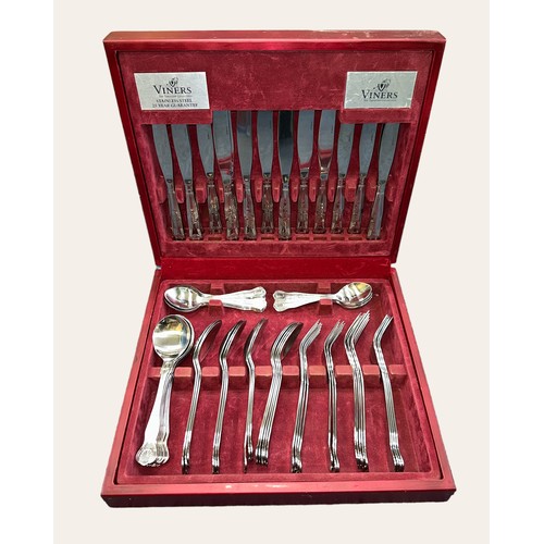 329 - Viners, a Viners Westbury Canteen Cutlery. Stainless Steel, The Tabletop Collection. 70 pieces in to... 