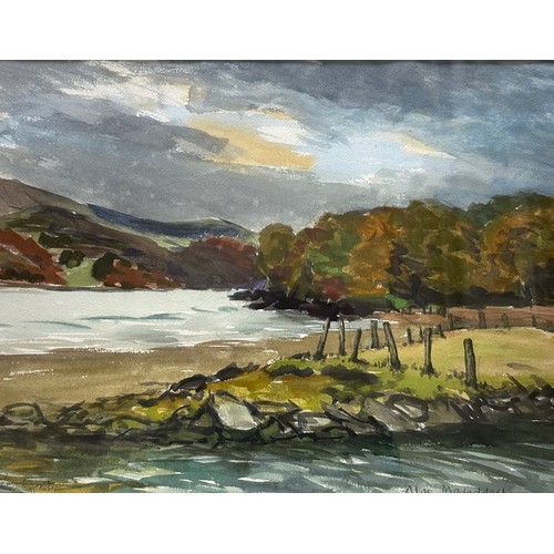 405 - Peter Coate (British, 1926-2016) – ‘Afon Mawddach’ watercolour on paper landscape of Afon Mawddach. ... 