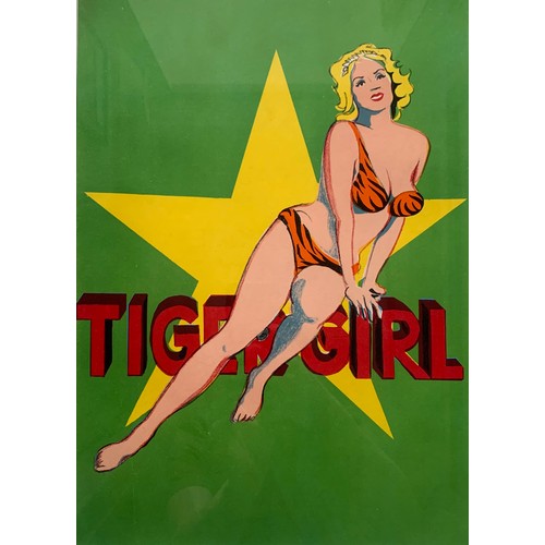 382 - Mel Ramos (American, 1935-2018), ‘Tiger Girl’ Lithograph on paper, Lithography by Maurice Beaudet, P... 