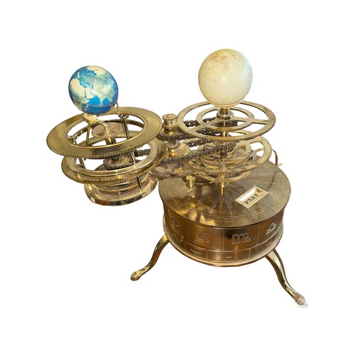 302 - An Eaglemoss constructed brass Orrery / Tellurion. Produced as a partwork this substantial 'precisio... 