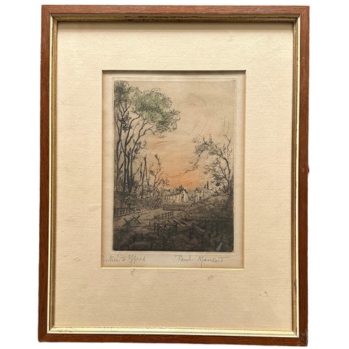 390 - Paul Mansard (French, Early 20th Century), Pair of First World War era aquatint landscape etchings, ... 