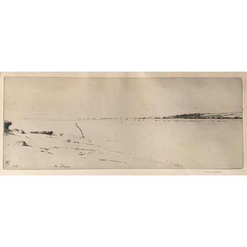 393 - Sir Frank Short RA (British, 1857-1945), ‘The Solway’ (1891) dry point etching, black and white. Sig... 