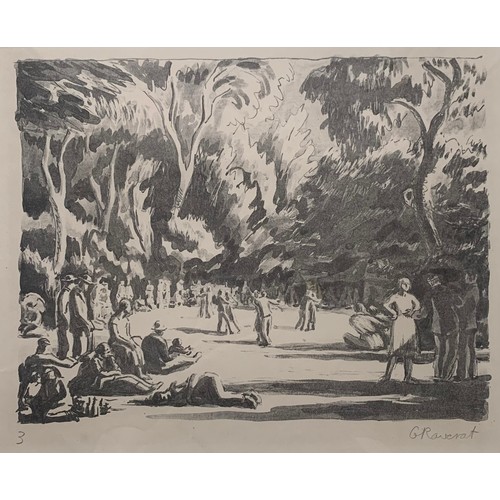 378 - Gwen Raverat (British, 1885-1957), ‘Dancing in the Park’ lithograph on paper. Numbered and signed in... 