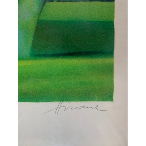 379 - Camille Hilaire (French, 1916-2004), Untitled green colour abstract lithograph, signed in pencil low... 