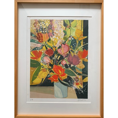 381 - Camille Hilaire (French, 1916-2004), ‘Bouquet vase blanc’ (1989), colour lithograph on paper, signed... 