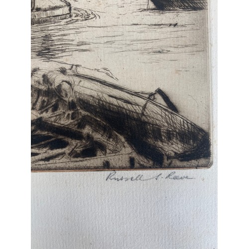 386 - Russell Sidney Reeve (1895-1970), ‘Waterloo Bridge’ drypoint etching, signed, titled and numbered in... 