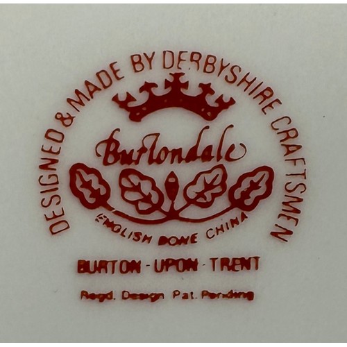 211 - Burtondale (Burton-on-Trent) English bone china collection, generally excellent to good, with matchi... 