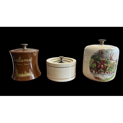 201 - Taylor Tunnicliffe. A Collection five Taylor Tunnicliffe and one American Tobacco jars to include a ... 