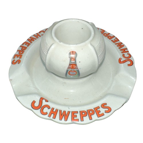 203 - Taylor Tunnicliffe Match Striker/Ashtray advertising Schweppes.