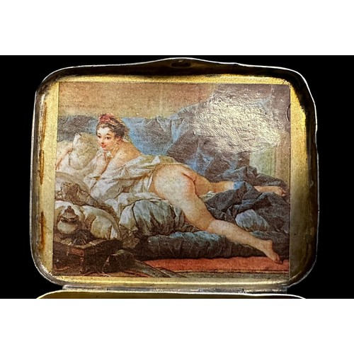 133 - Silver concealed erotic cigarette case by John Collard Vickery 1914, with concealed erotic nude inse... 