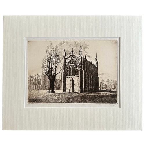 387 - Russell Sidney Reeve (1895-1970), ‘Eton College’, original etching, signed. C. 1930’s original black... 