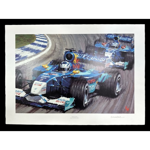 359 - F1 motor racing prints, unframed and published by Montage Artique, generally excellent, with Yellow ... 