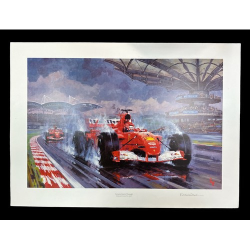 359 - F1 motor racing prints, unframed and published by Montage Artique, generally excellent, with Yellow ... 