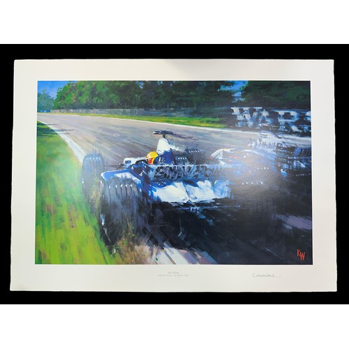 359 - F1 motor racing prints, unframed and published by Montage Artique, generally excellent, with Yellow ... 