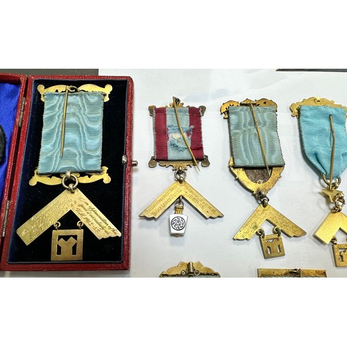 176 - Masonic Past Masters Jewels (11) with Maryland Lodge No.5984 to W.Bro. William R. Gordon 1968, Brean... 