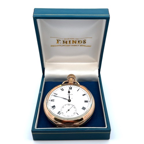 97 - Rolex Gold Plated Lever pocket watch, signed movement, signed dial with roman numerals, minute track... 