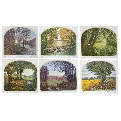 395 - Stephen Whittle (British, 1953-2000), set of six limited edition Stephen Whittle etchings in colour ... 